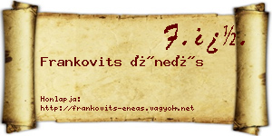 Frankovits Éneás névjegykártya